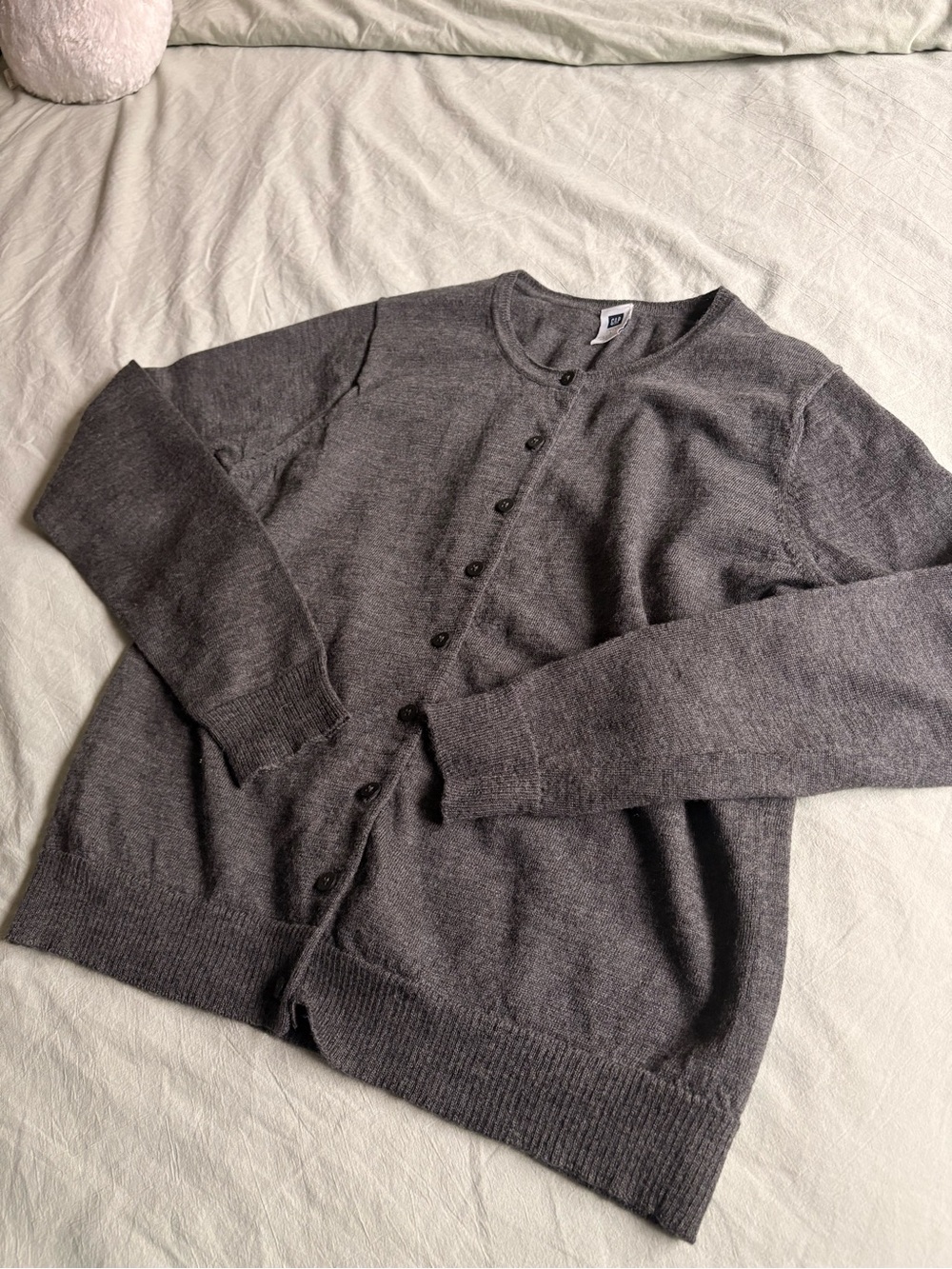 Gap gray vintage merino wool cardigan